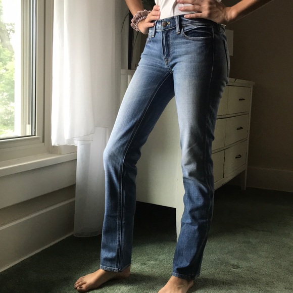 J. Crew Denim - J. Crew faded straight blue jeans 24 short pockets